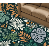 Ultra Soft Area Rug, Non Slip, Stain Resistant, Washable Area Rugs for Living Room, Bedroom, Jungle Print Nursery(Green) - ODIKA