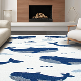 Ultra Soft Area Rug, Non Slip, Stain Resistant, Washable Area Rugs for Living Room, Bedroom, Bright Contemporary Whimsical Design(White)
