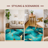 Gold Cracked Swirl Artistry(Blue)