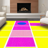 Ultra Soft Area Rug, Non Slip, Stain Resistant, Washable Area Rugs for Living Room, Bedroom, Artful Kid-Friendly Decorative Experience(Yellow)