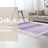 Ultra Soft Area Rug, Non Slip, Stain Resistant, Washable Area Rugs for Living Room, Bedroom, Artistic Minimalist Line Arrangement(Purple)