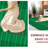 Ultra Soft Area Rug, Non Slip, Stain Resistant, Washable Area Rugs for Living Room, Bedroom, Trendy Green Tartan Decorative Touch(Green)