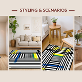 Sophisticated Striped Geometric Theme(Black)