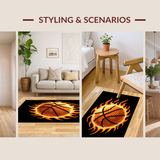 Contemporary Flame Accent Decor(Black)