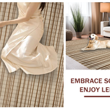 Ultra Soft Area Rug, Non Slip, Stain Resistant, Washable Area Rugs for Living Room, Bedroom, Cozy Natural Waffle Inspired Look(Beige)