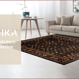 Ultra Soft Area Rug, Non Slip, Stain Resistant, Washable Area Rugs for Living Room, Bedroom, Whimsical Western Star Design(Black)