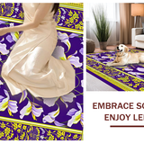 Ultra Soft Area Rug, Non Slip, Stain Resistant, Washable Area Rugs for Living Room, Bedroom, Vibrant Geometric Seasonal Accents(Purple)