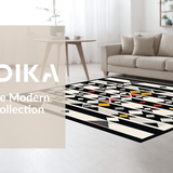 Contemporary Monochrome Lattice(Black)