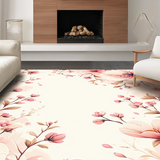 Ultra Soft Area Rug, Non Slip, Stain Resistant, Washable Area Rugs for Living Room, Bedroom, Lush Garden-Inspired Modern Decor(Pink)