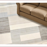 Ultra Soft Area Rug, Non Slip, Stain Resistant, Washable Area Rugs for Living Room, Bedroom, Minimalist Chic Geometric Arrangement(Beige)