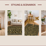 Luxurious Black Gold Geometric Motif(Black)