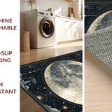 Ultra Soft Area Rug, Non Slip, Stain Resistant, Washable Area Rugs for Living Room, Bedroom, Contemporary Abstract Stellar Arrangement(Gray)