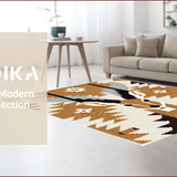 Ultra Soft Area Rug, Non Slip, Stain Resistant, Washable Area Rugs for Living Room, Bedroom, Antelope Print Camel Gray Living Room Rug(Beige)