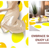 Ultra Soft Area Rug, Non Slip, Stain Resistant, Washable Area Rugs for Living Room, Bedroom, Adorable Egg Motif Design(Yellow)