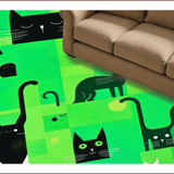 Ultra Soft Area Rug, Non Slip, Stain Resistant, Washable Area Rugs for Living Room, Bedroom, Vivid Abstract Green Animal Print(Green)