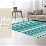 Contemporary Reversible Patterned Mat(Blue)