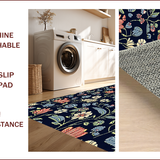 Ultra Soft Area Rug, Non Slip, Stain Resistant, Washable Area Rugs for Living Room, Bedroom, Nature-Inspired Insect Kitchen Washable Area Carpet(Black)