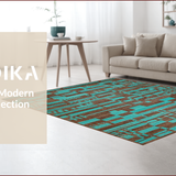 Rustic Cozy Turquoise Patterned Delight(Blue)
