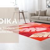Eclectic Modern Leaf Silhouettes(Red)