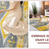Chic Yellow and Grey Geometric Fusion(Gray)