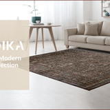 Ultra Soft Area Rug, Non Slip, Stain Resistant, Washable Area Rugs for Living Room, Bedroom, Chic Modern Rustic Print(Gray)
