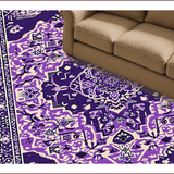 Ultra Soft Area Rug, Non Slip, Stain Resistant, Washable Area Rugs for Living Room, Bedroom, Vintage Blue and Purple Nursery Carpet(Purple)