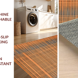 Ultra Soft Area Rug, Non Slip, Stain Resistant, Washable Area Rugs for Living Room, Bedroom, Vibrant Earthy Tiger Aesthetic(Orange)