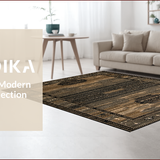Ultra Soft Area Rug, Non Slip, Stain Resistant, Washable Area Rugs for Living Room, Bedroom, Vintage Forest Animal Imagery(Brown)