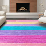 Ultra Soft Area Rug, Non Slip, Stain Resistant, Washable Area Rugs for Living Room, Bedroom, Lively Playful Iridescent Touch(Pink)