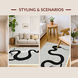 Elegant Monochrome Snake Aesthetic(Black)