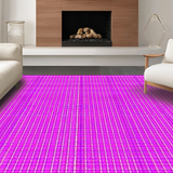 Ultra Soft Area Rug, Non Slip, Stain Resistant, Washable Area Rugs for Living Room, Bedroom, Whimsical Groovy Graphic Motif(Purple)