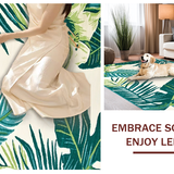 Ultra Soft Area Rug, Non Slip, Stain Resistant, Washable Area Rugs for Living Room, Bedroom, Lively Tropical Floral Arrangement(White)