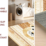 Ultra Soft Area Rug, Non Slip, Stain Resistant, Washable Area Rugs for Living Room, Bedroom, Colorful Scandinavian Animal Patterns(Beige)