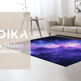 Ultra Soft Area Rug, Non Slip, Stain Resistant, Washable Area Rugs for Living Room, Bedroom, Dreamy Ethereal Space Theme(Purple)
