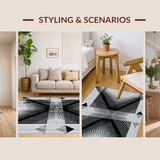 Chic Geometric Diamond Motif(Gray)