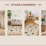 Ultra Soft Area Rug, Non Slip, Stain Resistant, Washable Area Rugs for Living Room, Bedroom, Southwest Tribal Ethnic Aesthetic(Orange)