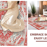 Artistic Distressed Patterned Weave(Red)