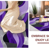 Ultra Soft Area Rug, Non Slip, Stain Resistant, Washable Area Rugs for Living Room, Bedroom, Contemporary Luxurious Shag Design(Purple)