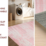 Ultra Soft Area Rug, Non Slip, Stain Resistant, Washable Area Rugs for Living Room, Bedroom, Whimsical Plush Color-Blend Style(Pink)