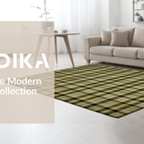 Ultra Soft Area Rug, Non Slip, Stain Resistant, Washable Area Rugs for Living Room, Bedroom, Warm Neutral Plaid Overlay(Brown)
