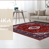 Ultra Soft Area Rug, Non Slip, Stain Resistant, Washable Area Rugs for Living Room, Bedroom, Traditional Non-Slip Bedroom Rug for Pets(Red)