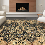 Indigo Elegant Geometric Arrangement(Beige)