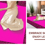 Ultra Soft Area Rug, Non Slip, Stain Resistant, Washable Area Rugs for Living Room, Bedroom, Artistic Zebra Patterned Flair(Pink)