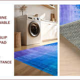 Ultra Soft Area Rug, Non Slip, Stain Resistant, Washable Area Rugs for Living Room, Bedroom, Colorful Gradient Splash Artwork(Blue)