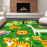 Brightly Colored Plush Cartoon Scene(Green)