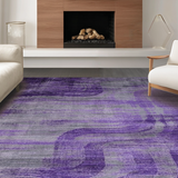 Ultra Soft Area Rug, Non Slip, Stain Resistant, Washable Area Rugs for Living Room, Bedroom, Whimsical Artistic Ombre Design(Purple)