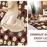 Ultra Soft Area Rug, Non Slip, Stain Resistant, Washable Area Rugs for Living Room, Bedroom, Abstract Whimsical Horror Artistry(Brown)