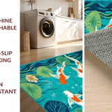 Lively Aqua Toned Decorative Scene(Blue)