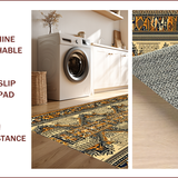 Ultra Soft Area Rug, Non Slip, Stain Resistant, Washable Area Rugs for Living Room, Bedroom, Boho Vintage Tiger Skin(Brown)