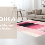 Ultra Soft Area Rug, Non Slip, Stain Resistant, Washable Area Rugs for Living Room, Bedroom, Dynamic Modern Artful Color Fusion(Pink)